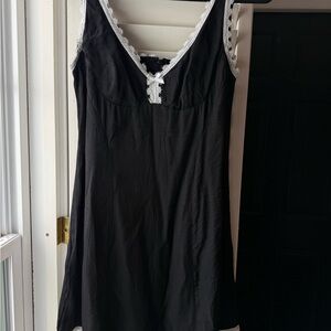 Princess Polly Black Chemise with White Lace
